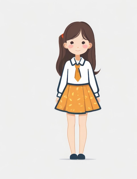 Foto menina simples bonito design vetorial consultores financeiros fundo plano