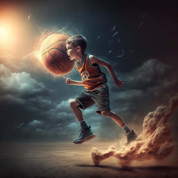 Pessoas jogando basquete imagem gerada por ia