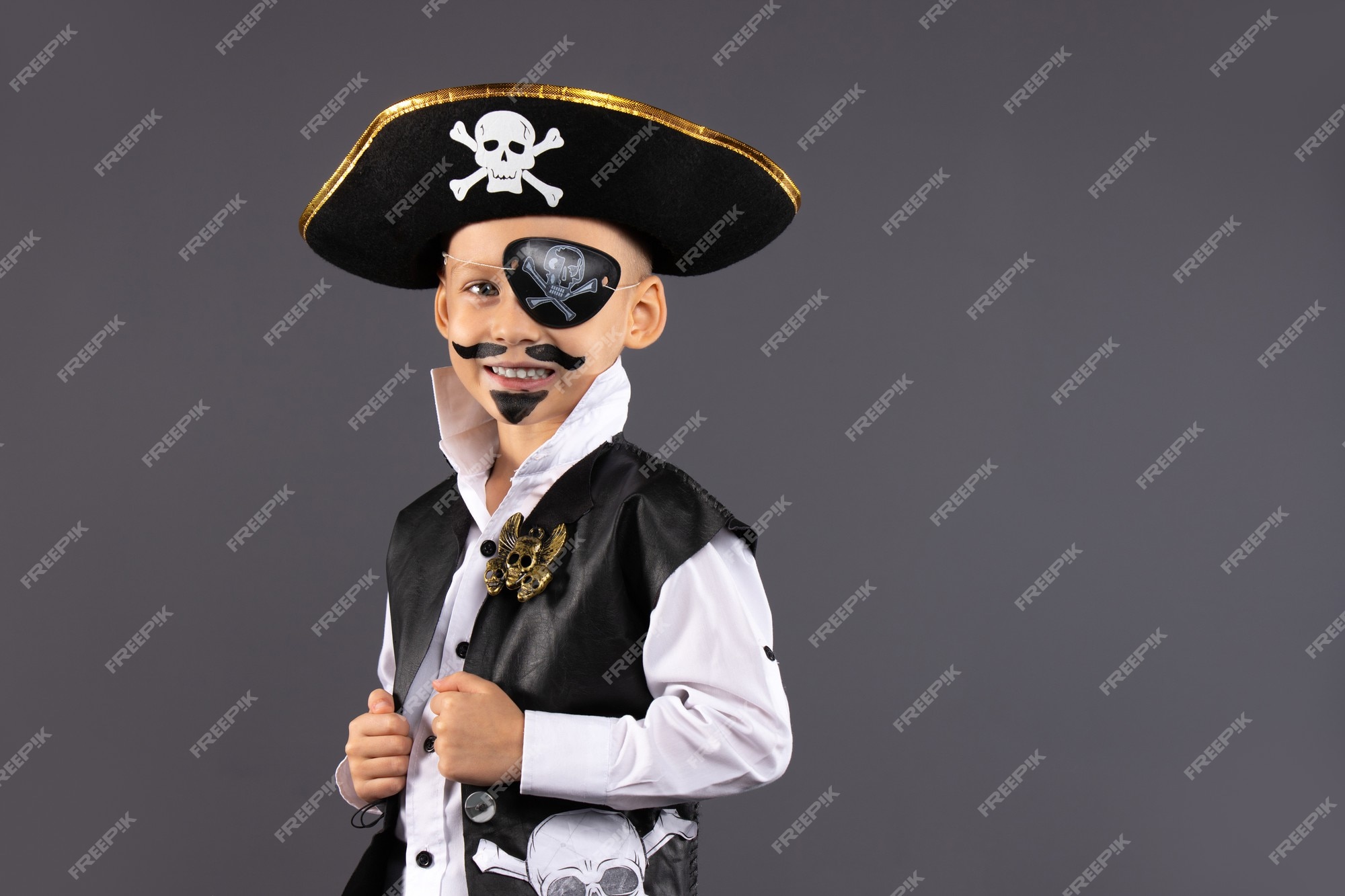 Fantasia Masculina Capitão Pirata Festa Halloween