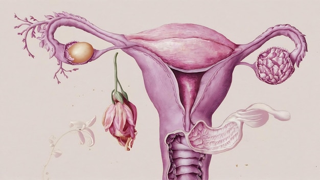 Foto la menopausia del sistema reproductivo femenino