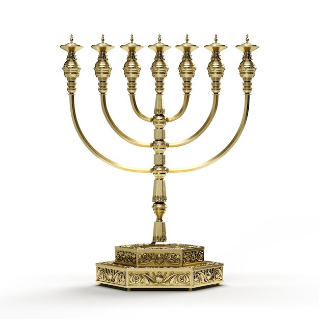 menorá de oro Hanukkah