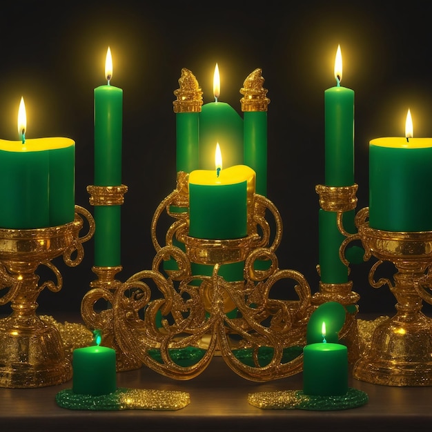 Menorah para la celebración de Hanukkah fondo HD