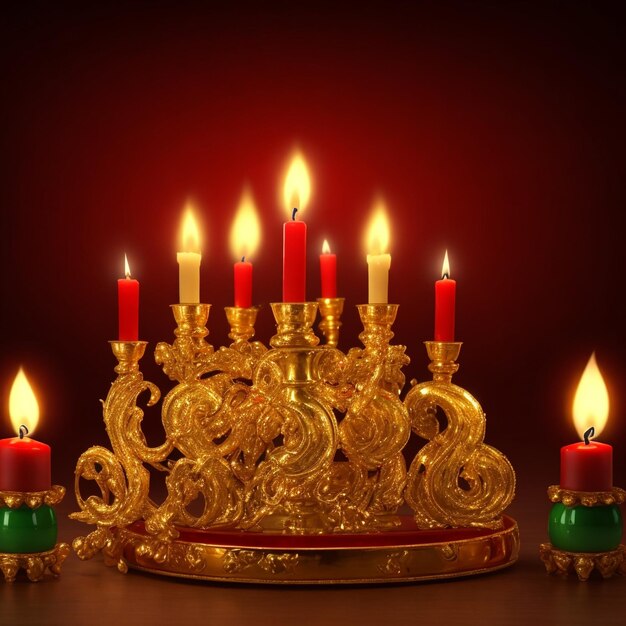 Menorah para la celebración de Hanukkah fondo HD