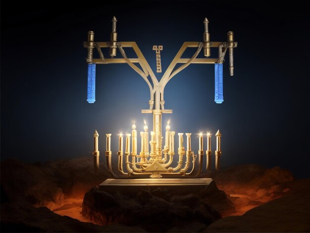 Menorah colecciones de imágenes de fondo lindos fondos de pantalla ai generados