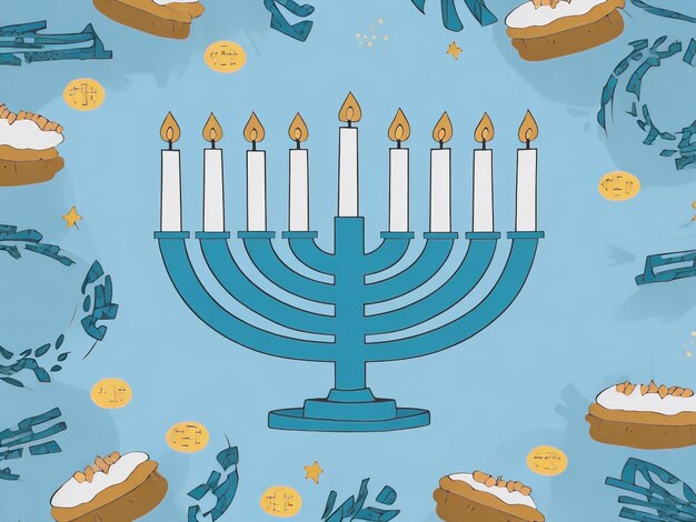 Foto menorah colecciones de imágenes de fondo lindos fondos de pantalla ai generados