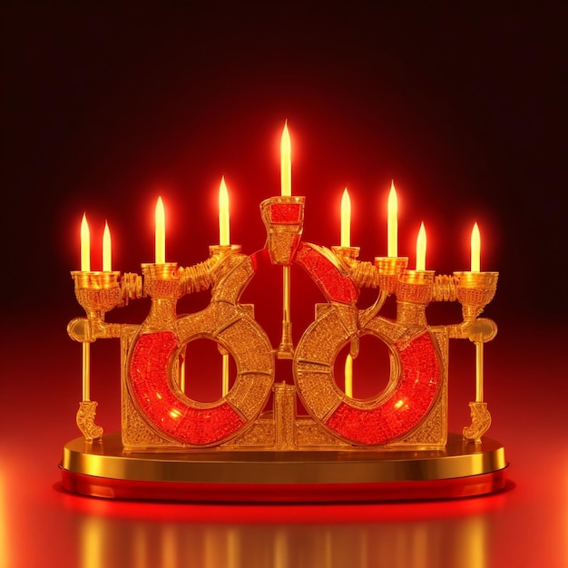 Menorah für Chanukka-Feier HD-Hintergrund