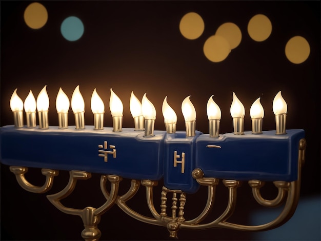 Menorah Hintergrundbilder Sammlungen niedliche Tapeten ai generiert