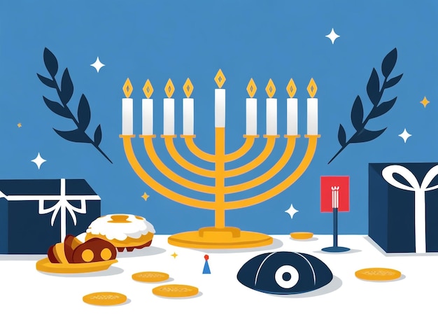 Menorah Hintergrundbilder Sammlungen niedliche Tapeten ai generiert