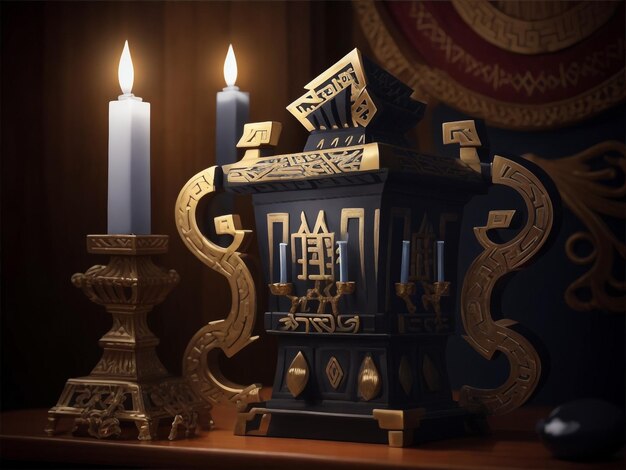 Foto menorah hintergrundbilder sammlungen niedliche tapeten ai generiert