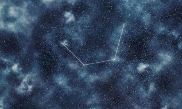 Mensa Sternkonstellation, Nachthimmel, Konstellationslinien Tafelberg