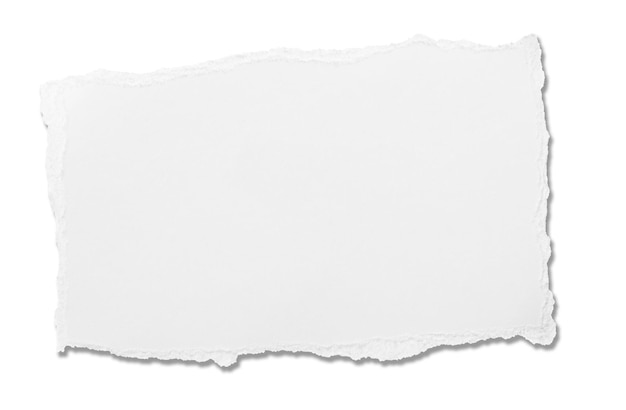 Mensagem rasgada de papel branco rasgada