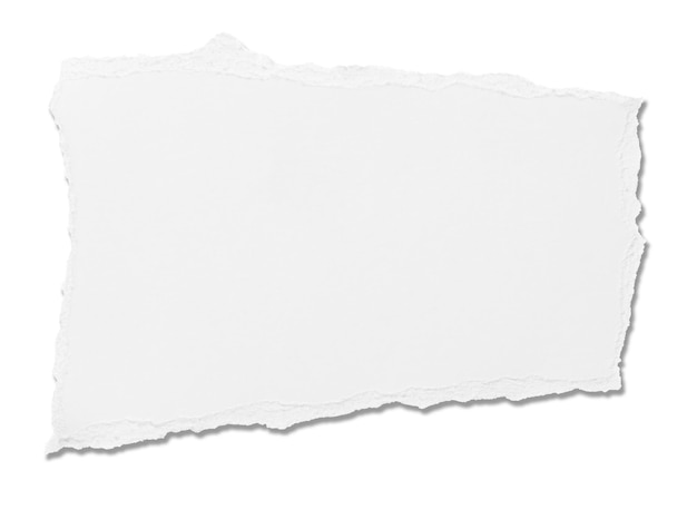 Mensagem rasgada de papel branco rasgada