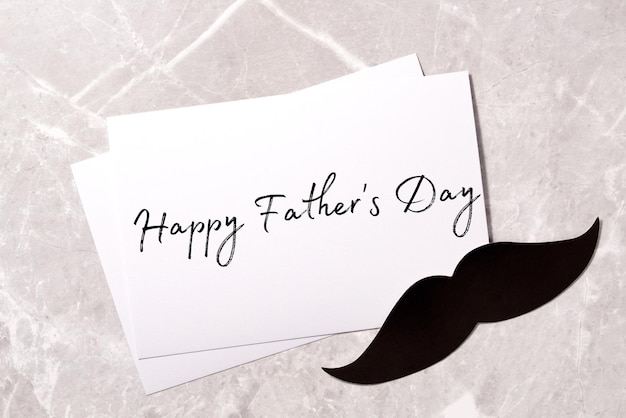 Mensaje de feliz día del padre con bigote de papel Antecedentes del día del padre