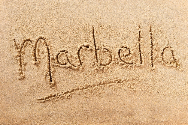 Mensaje de playa de verano en Marbella.