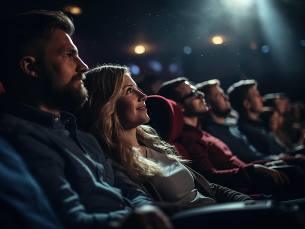 Menschen im Kino, die sich einen Film ansehen