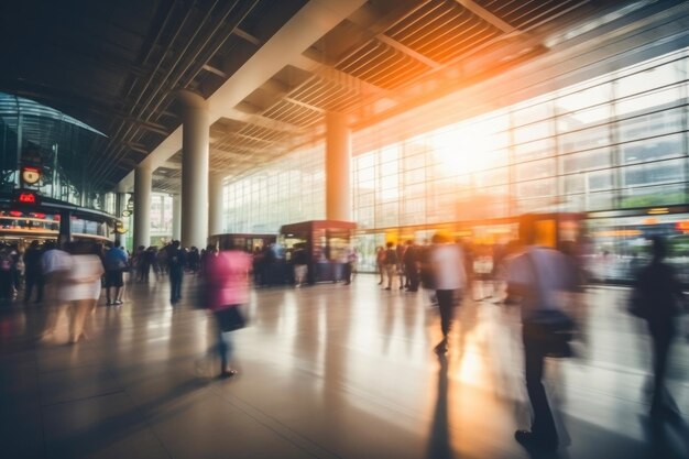 Menschen in Bewegung verschwommenes Endgerät