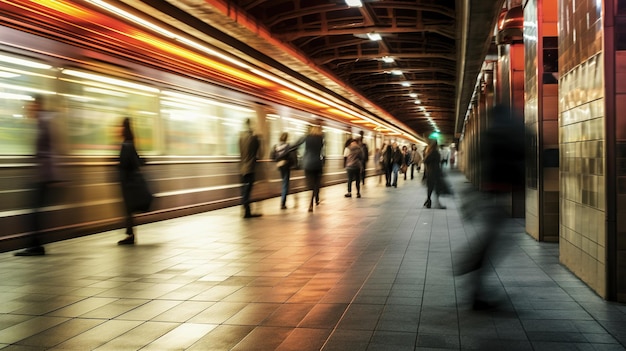 Menschen in der U-Bahn-Station