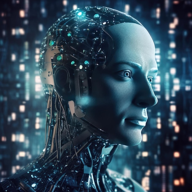 Menschen leiten künstliche Intelligenz für die Zukunft Aufstieg der technologischen Singularität Generative Ai