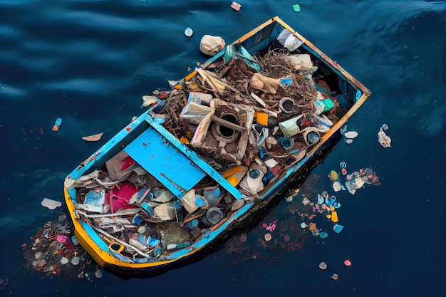 Menschliche Abfälle in den Weltmeeren