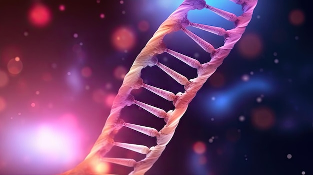 Menschliche Zellbiologie DNA-Molekülstruktur Generative KI