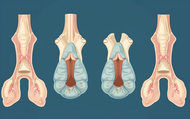 Menschlicher Körper Drüsen Schilddrüse Fokus Anatomie auf einfachen einfachen medizinischen Hintergrund