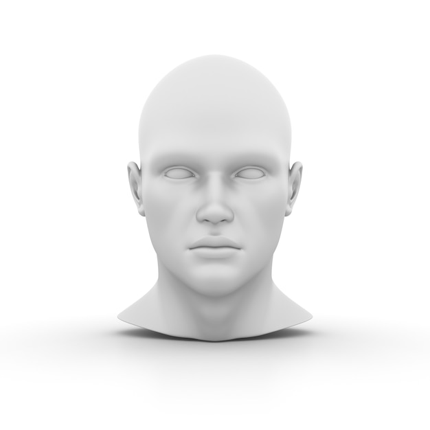Menschlicher Kopf des 3D-Cartoons