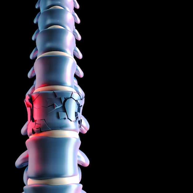 Menschlicher Rückgratknochen 3d