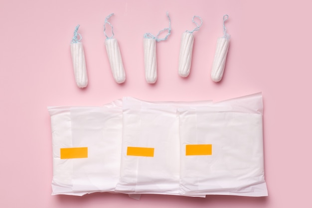 Menstruación. Tampones y toallas sanitarias