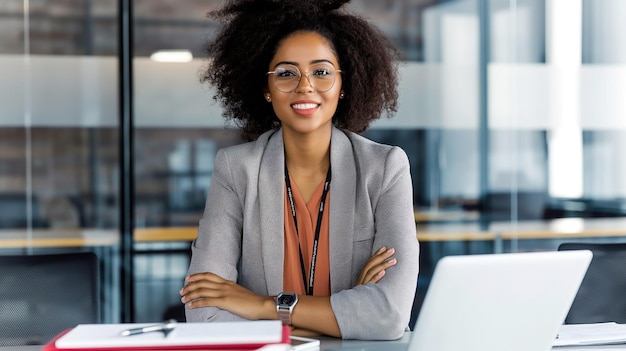 La mente creativa una mujer abrazando la tecnología IA generativa