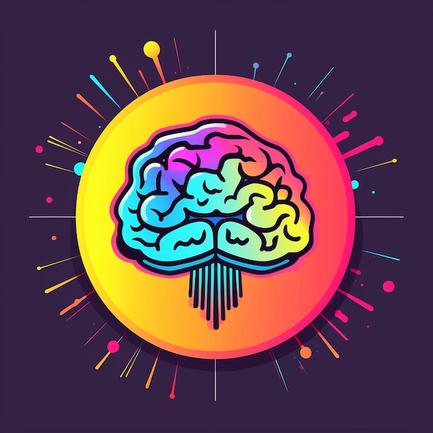 Foto mentes creativas una exploración vibrante del cerebro logos diseños y conceptos