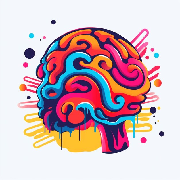 Foto mentes creativas una exploración vibrante del cerebro logos diseños y conceptos