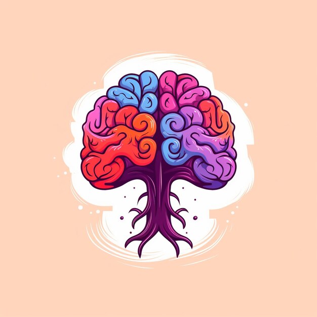 Foto mentes creativas una exploración vibrante del cerebro logos diseños y conceptos