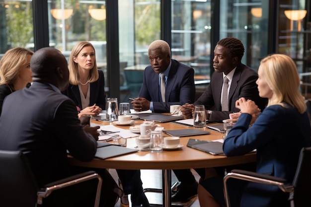 Mentes innovadoras en los negocios Edición negra Foto de la reunión de negocios negros