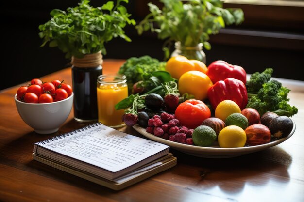 menú de dieta con alimentos saludables nutritivos fotografía de alimentos de publicidad profesional