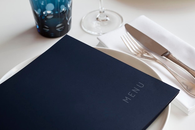 Menü in einem Luxusrestaurant