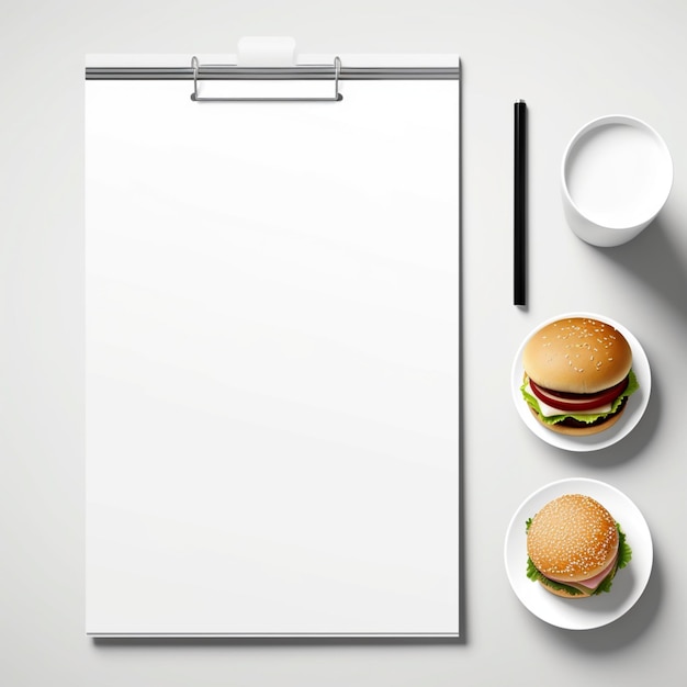 Menüvorlage Minimalismus Fast Food