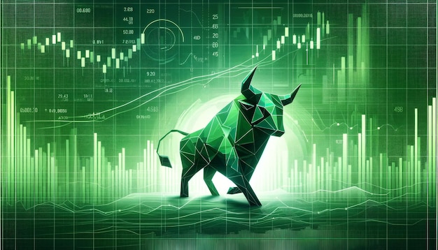 El mercado alcista aumenta la fuerza geométrica en un mundo financiero digital