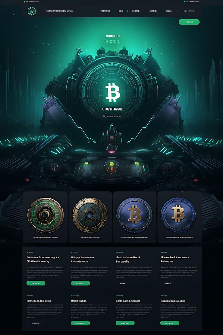 Foto mercado de bitcoin con bienes y servicios para la venta web la ilustración idea de fondo creativa