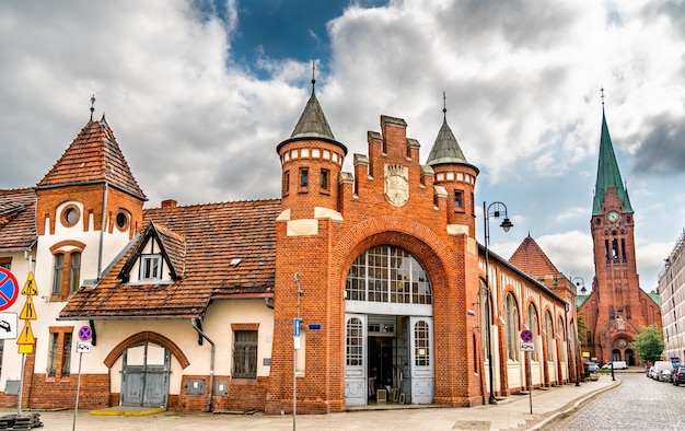 Mercado coberto em bydgoszcz, a voivodia da pomerânia kuyavian-pomeranian da polônia