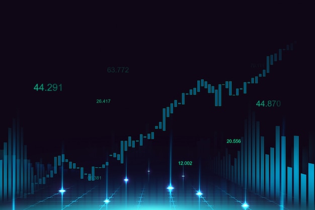 Mercado de ações ou gráfico de negociação forex