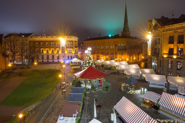 Mercado de natal em riga, letônia