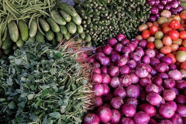 Mercado de vegetais em Panaji Goa, Índia