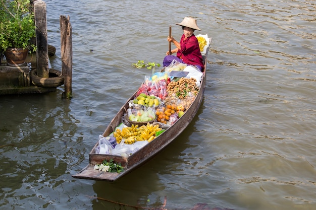 Foto mercado flotante damnoen saduak