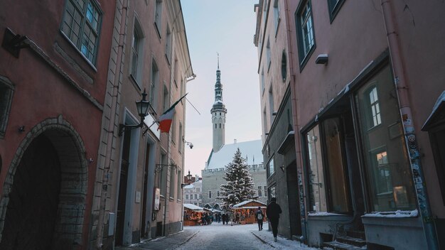 Mercado de Navidad en la ciudad de Tallin