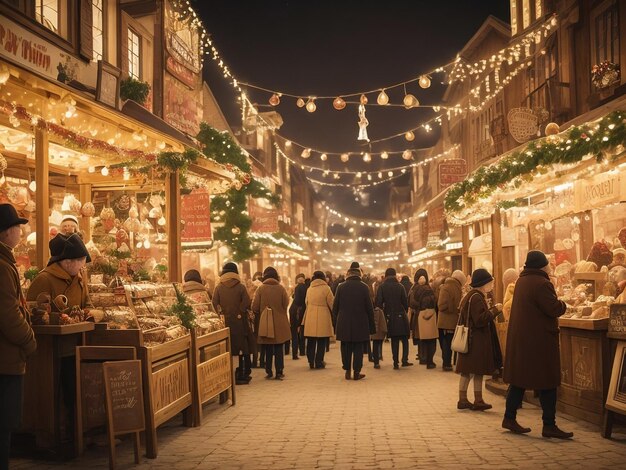 Foto mercado tradicional de navidad de aquisgrán