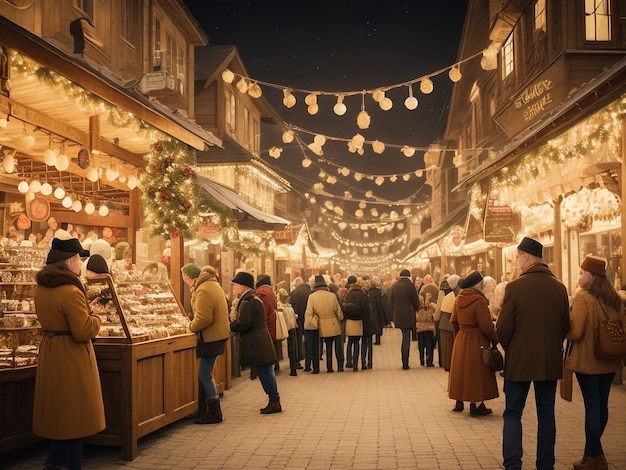 Foto mercado tradicional de navidad de aquisgrán