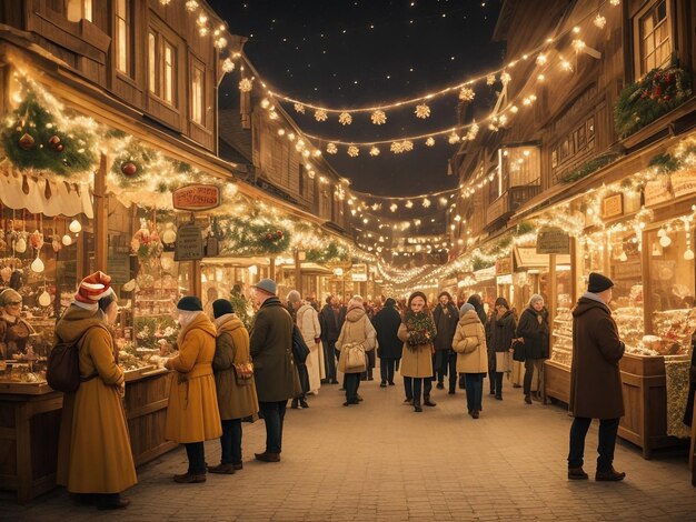 Foto mercado tradicional de navidad de aquisgrán