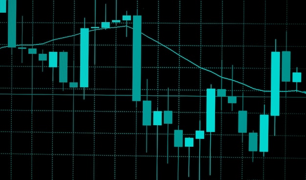 Mercado de valores gráfico digital gráfico de negocios comercio de bolsa de valores análisis de inversión financiera
