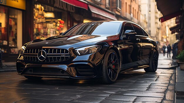 Foto mercedes-benz cls 500 amg stilvoll luxuriös business-klasse schnelles auto auf isolierten weißen hintergrund 3d-render