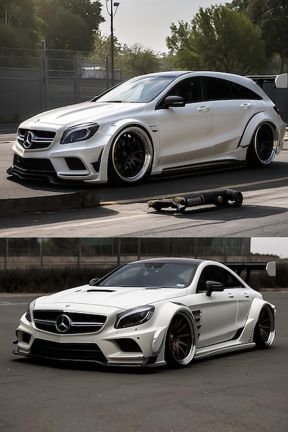 Mercedes R63 AMG mit Liberty Walk Widebody Kit